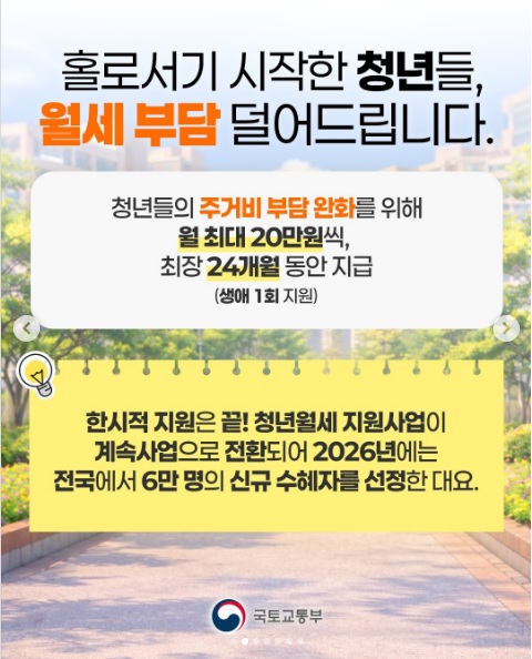 청년월세지원 신청조건·신청방법