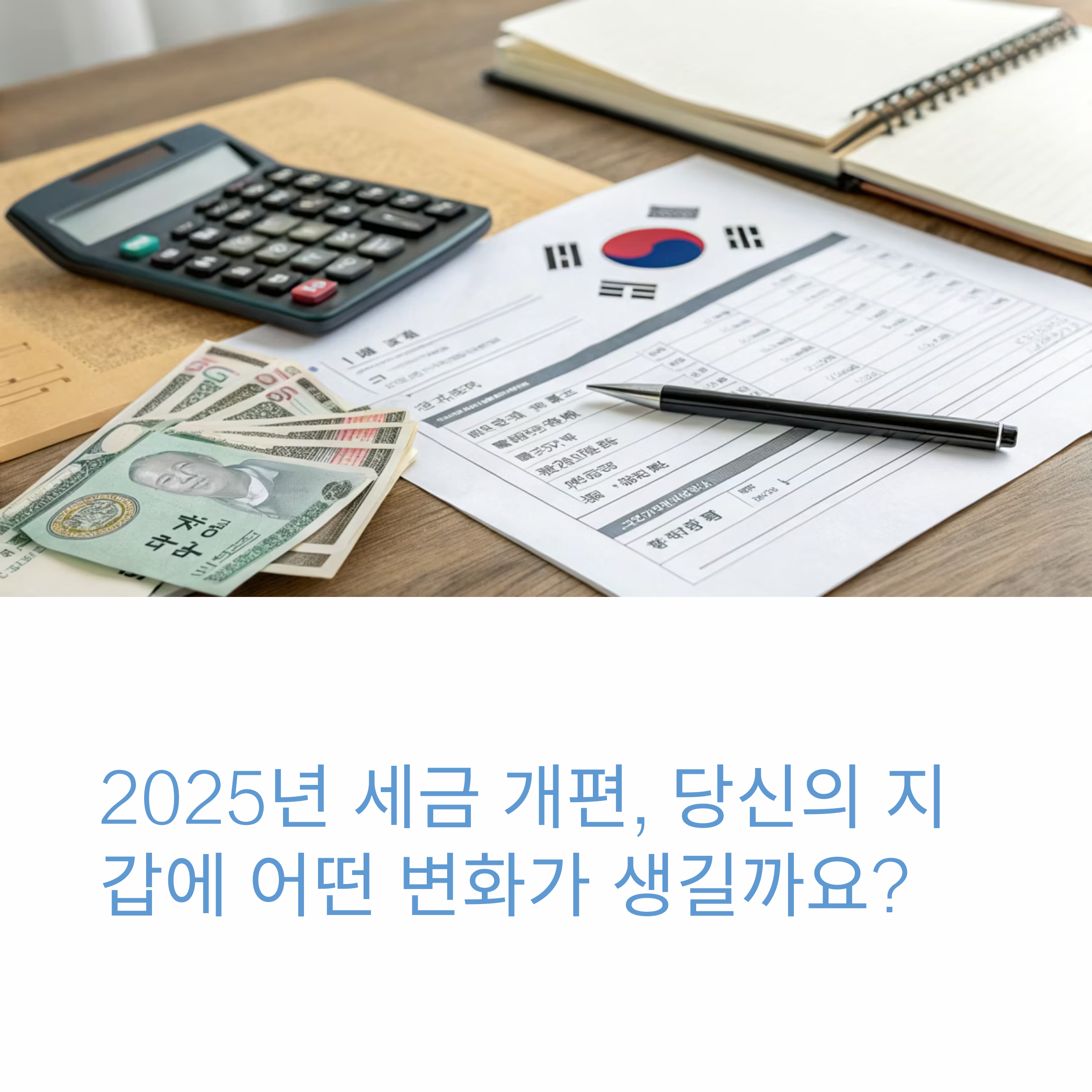 2025년 세금 개편 당신의 지갑은 더 가벼워질까