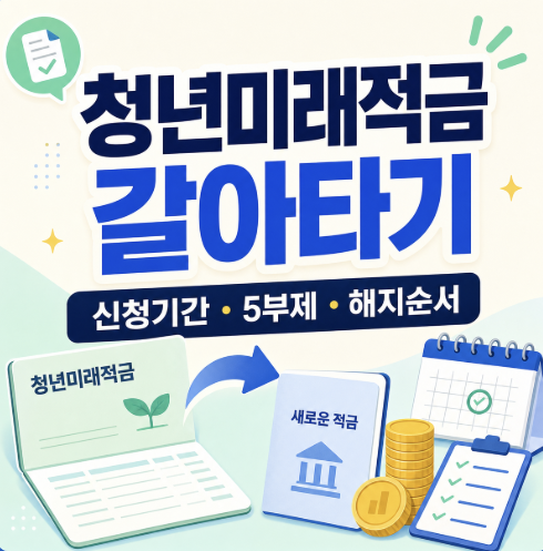 [2026 최신] 청년미래적금 갈아타기 총정리: 신청&middot;5부제&middot;도약계좌 해지 순서