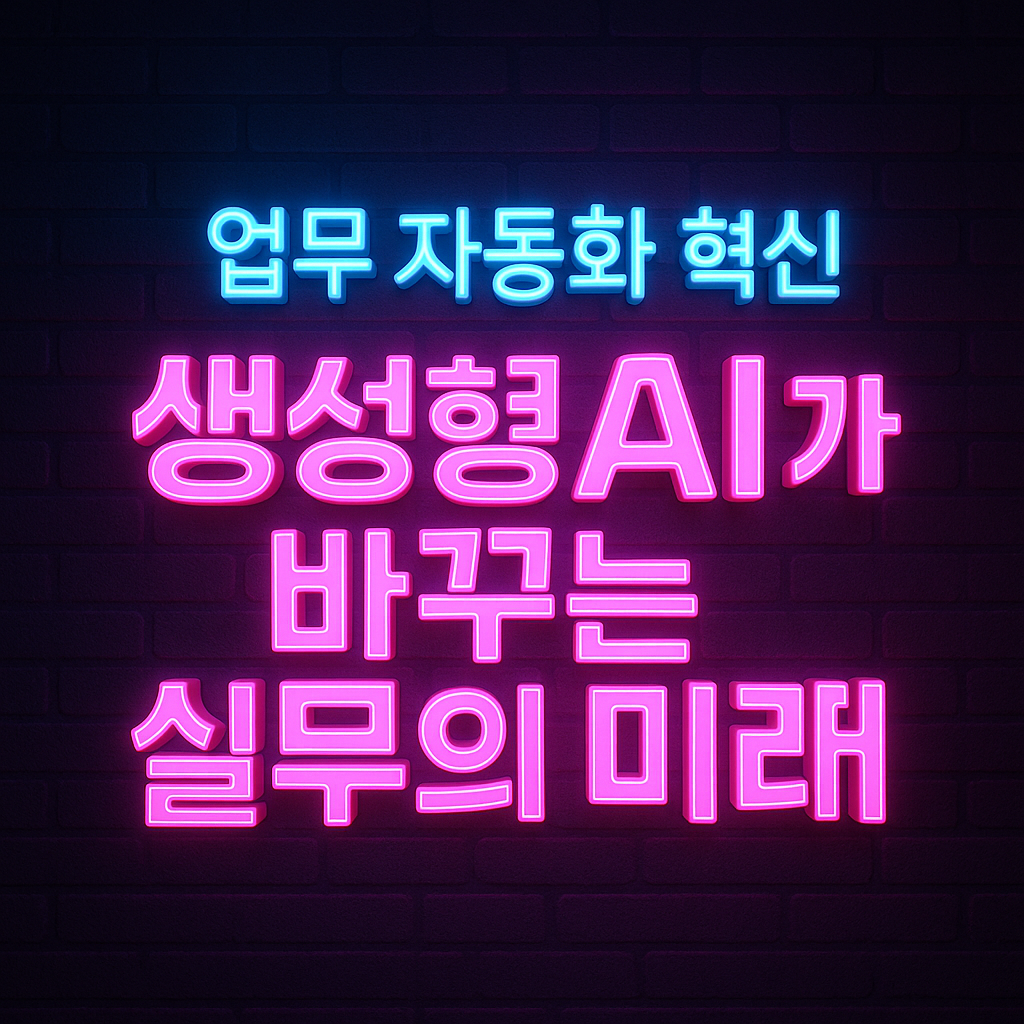 생성형 AI가 바꾸는 실무의 미래