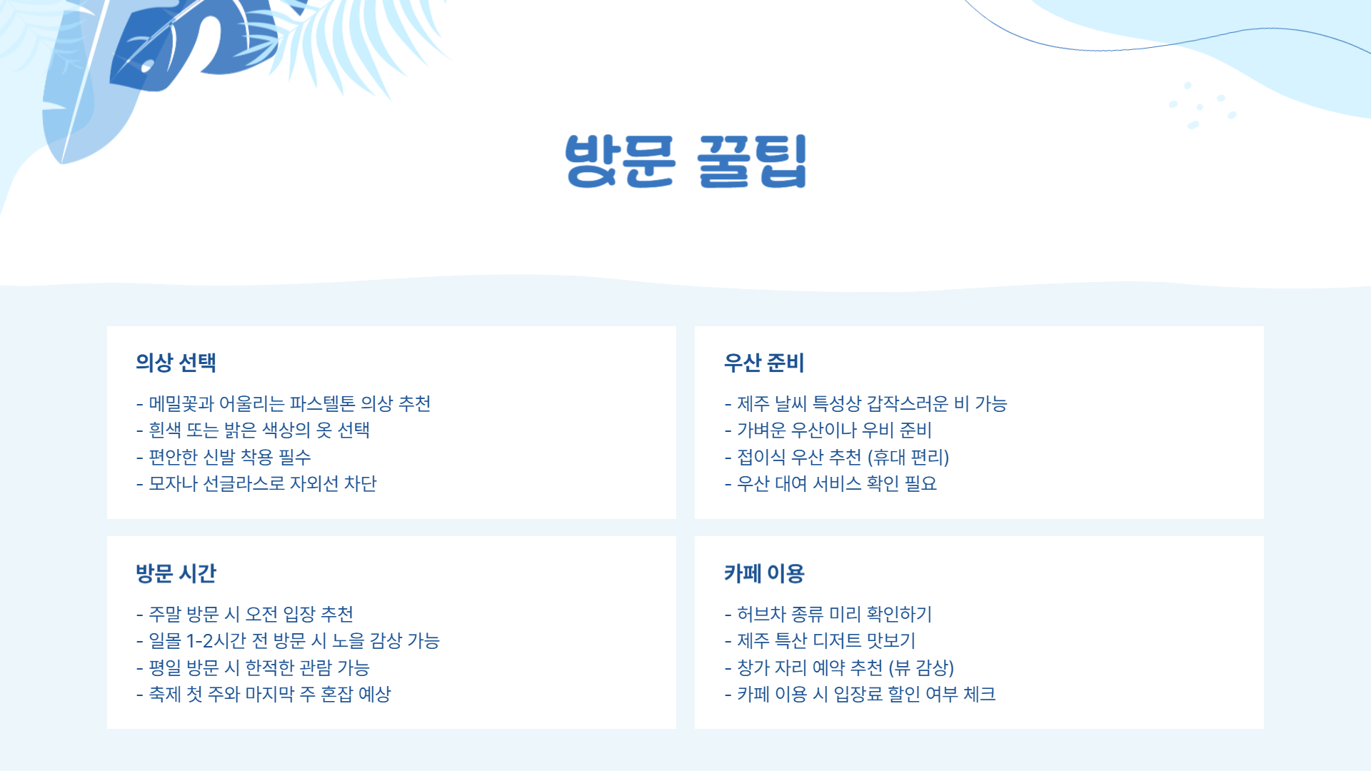 제주 보롬왓 메밀축제