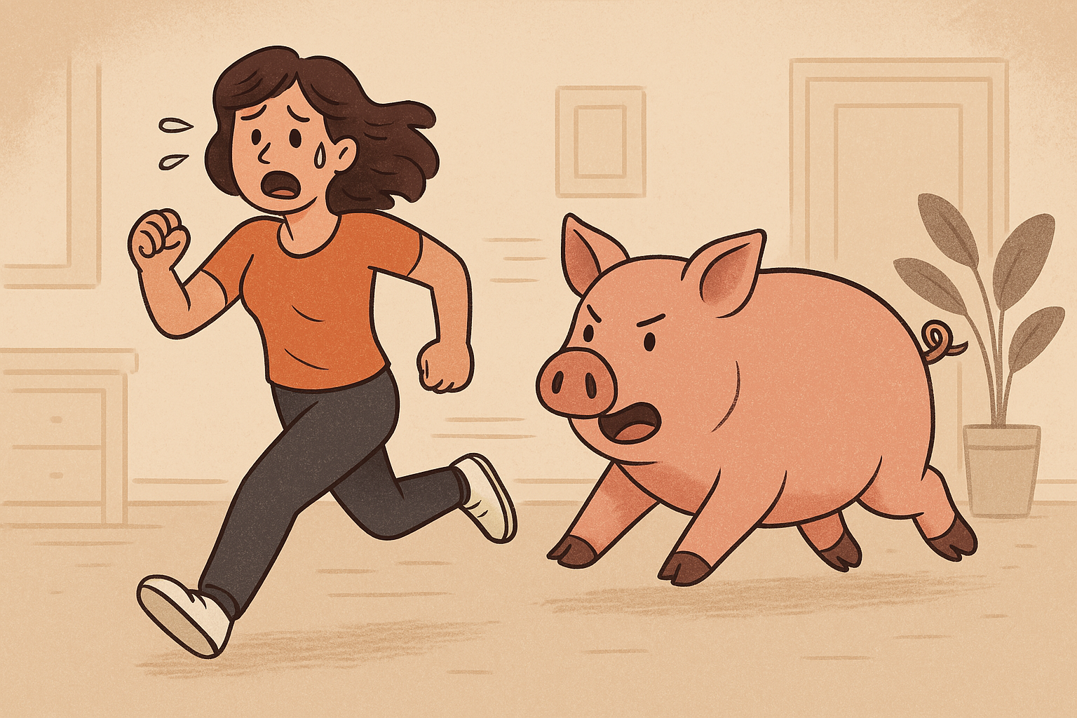 돼지에게 쫒기는 꿈 해몽