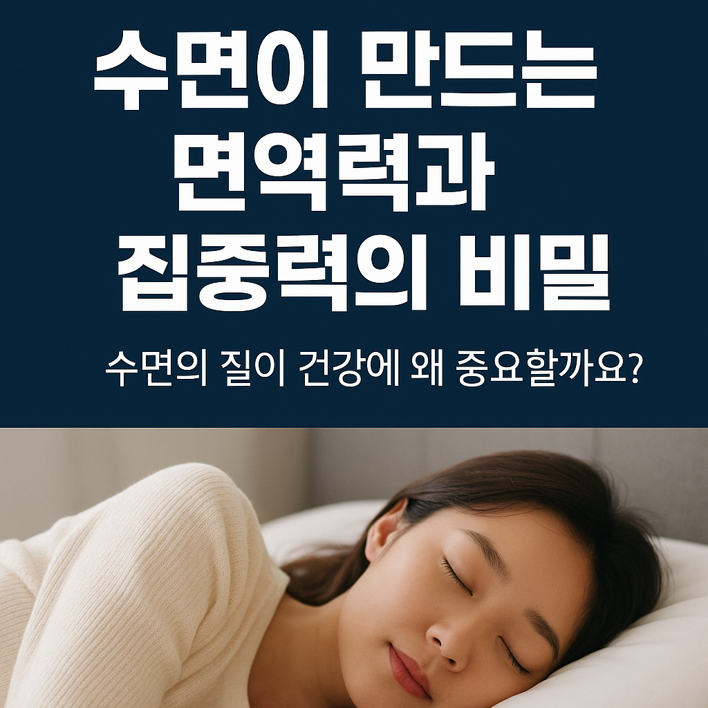 수면이 만드는 면역력과 집중력의 비밀