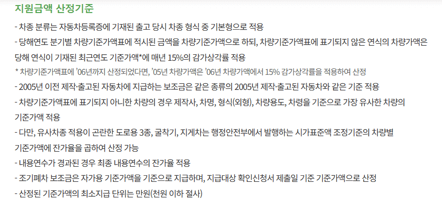 노후경유차폐차지원금 신청방법, 등급조회