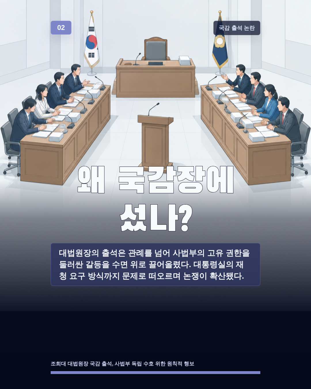 왜 국감장에 섰나?