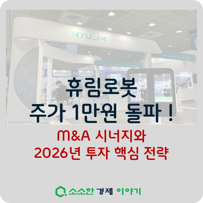 휴림로봇 주가 1만 원 돌파, M&amp;A 시너지와 2026년 투자 핵심 전략