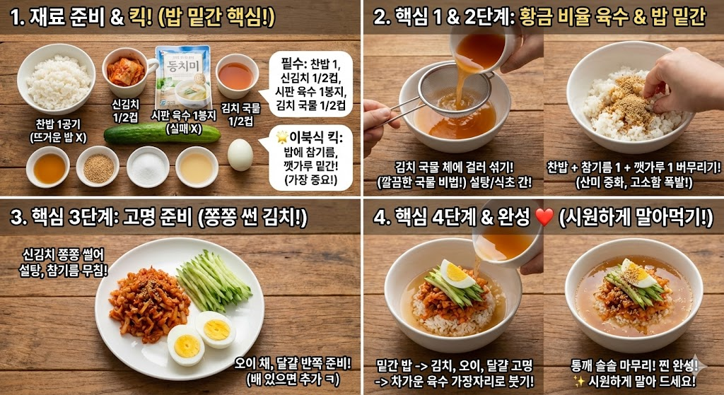 김치말이밥 똑같이 만들기