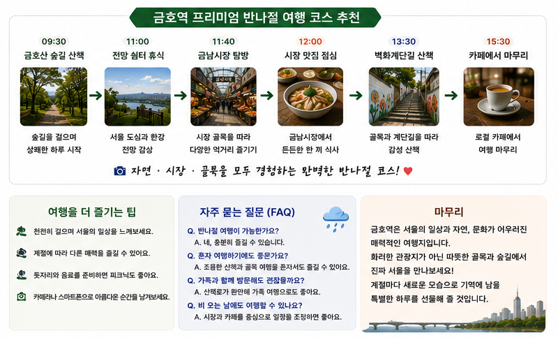 반나절 여행 코스