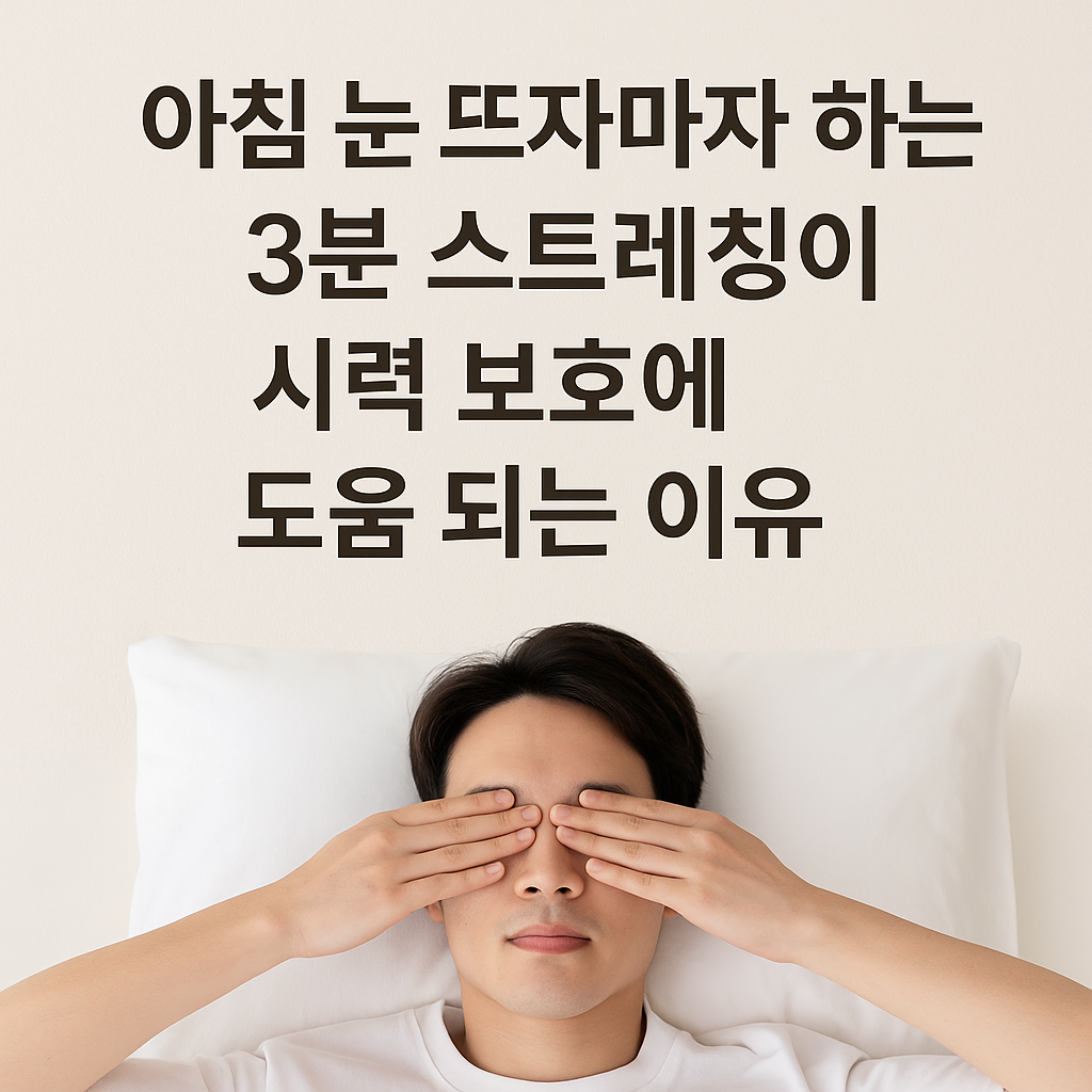 아침 눈 뜨자마자 하는 3분 스트레칭이 시력 보호에 도움 되는 이유