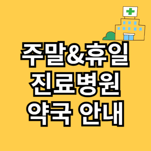 주말 휴일 진료병원 안내