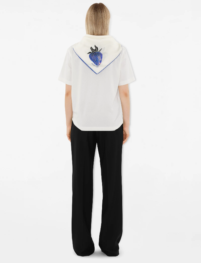 버버리 스카프 - 스트로베리 실크 스카프