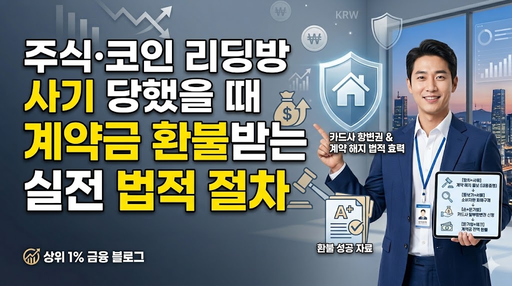 주식 코인 리딩방 사기 / 중도해지 거부 대처 신용카드 할부항변권 신청
