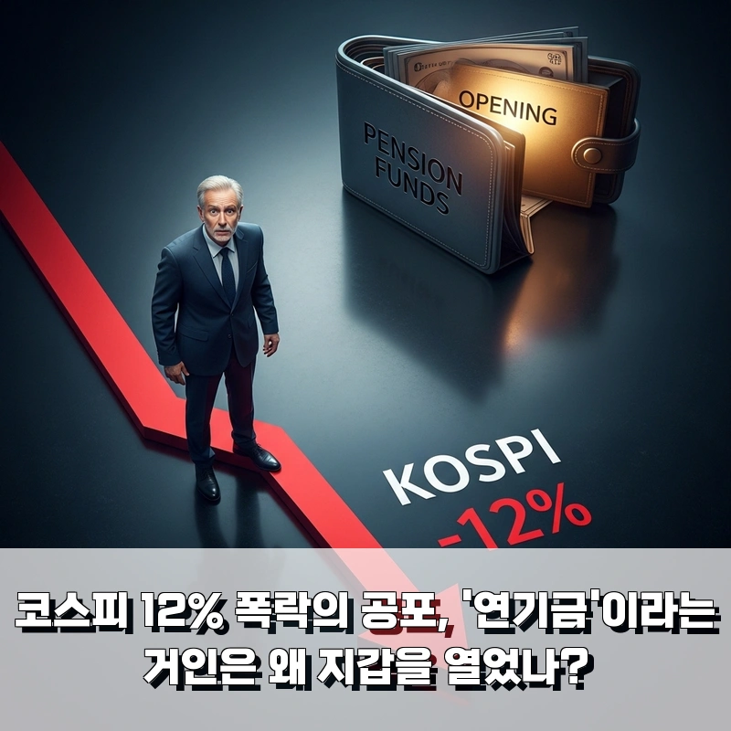 코스피 12% 폭락의 공포, '연기금'이라는 거인은 왜 지갑을 열었나?