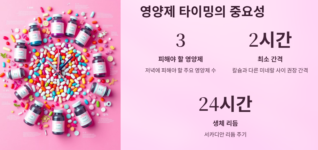 영양제 타이밍의 중요성