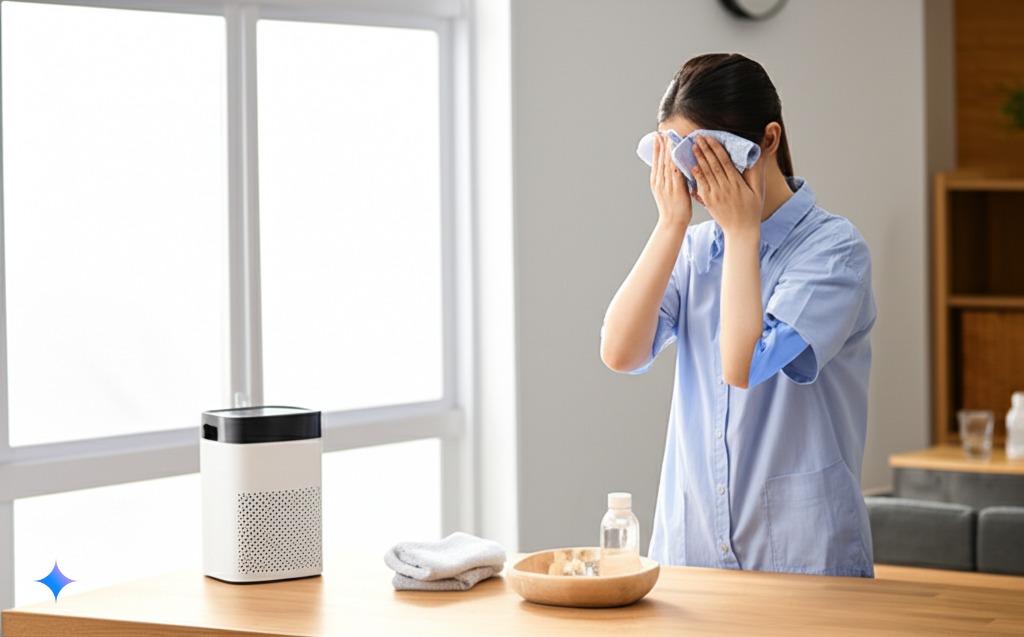 알러지성 결막염 예방법을 실천하는 일상 장면