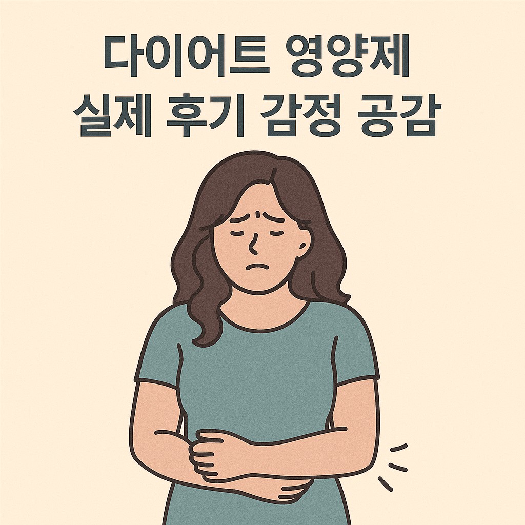 다이어트 영양제 실제 후기 감정 공감 이미지