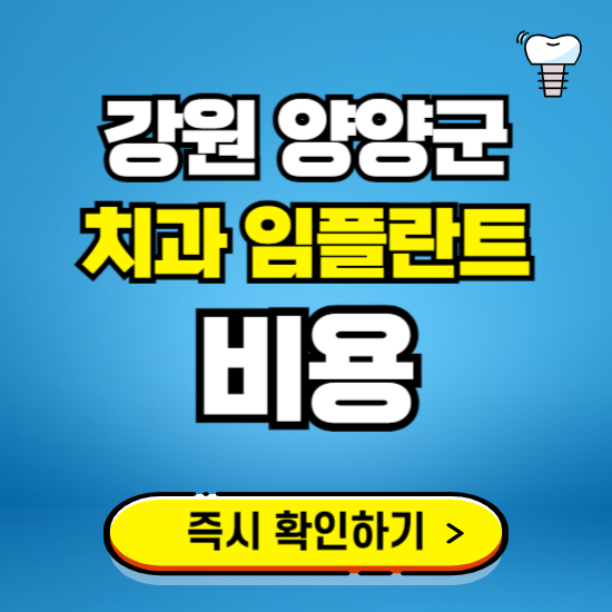 강원 양양군 임플란트 가격 비용 조회하기 ❘ 내 근처 저렴한 치과 찾기