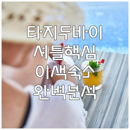 타지 두바이 셔틀 서비스 시간표 정보..
