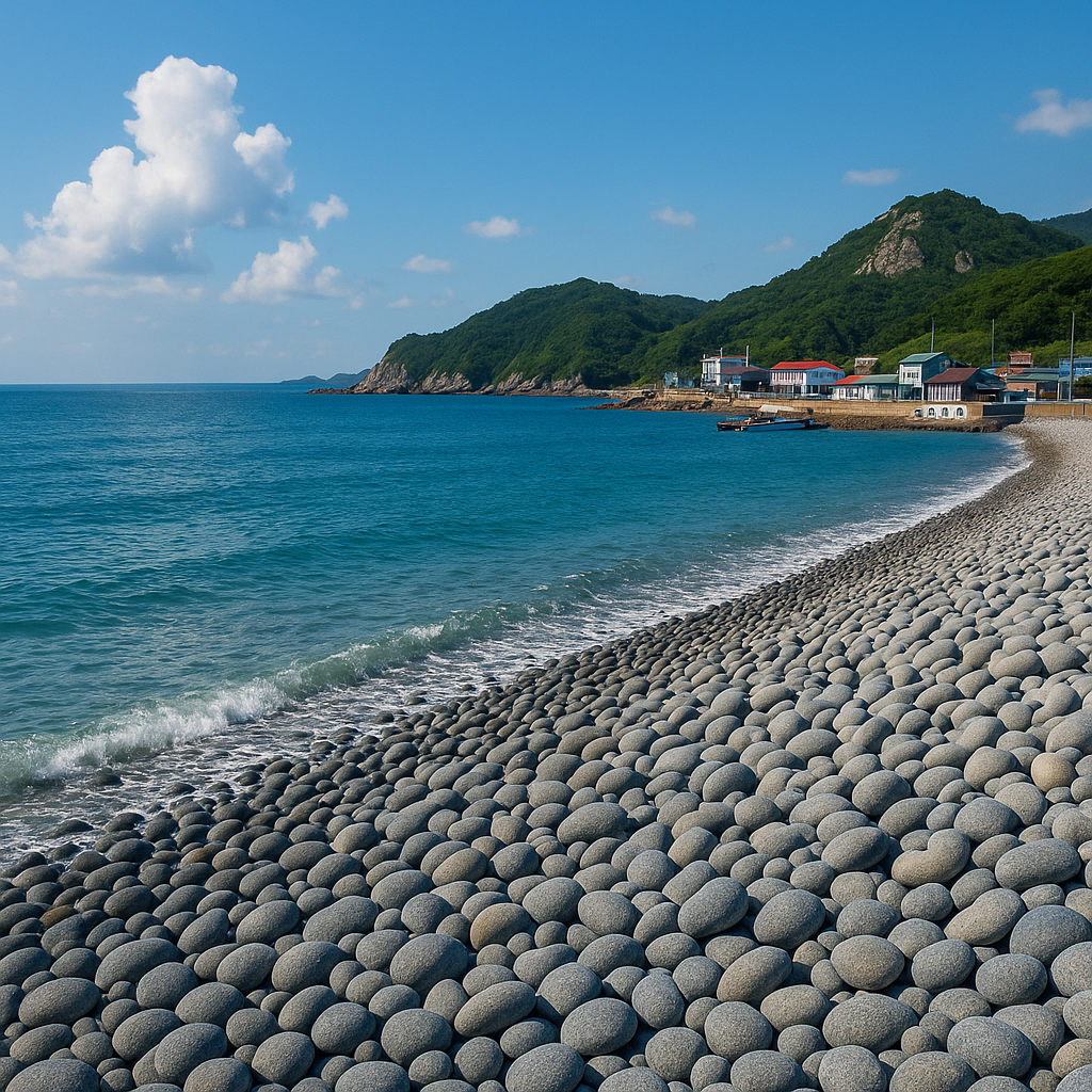신촌포구 옆 은빛 몽돌해변
