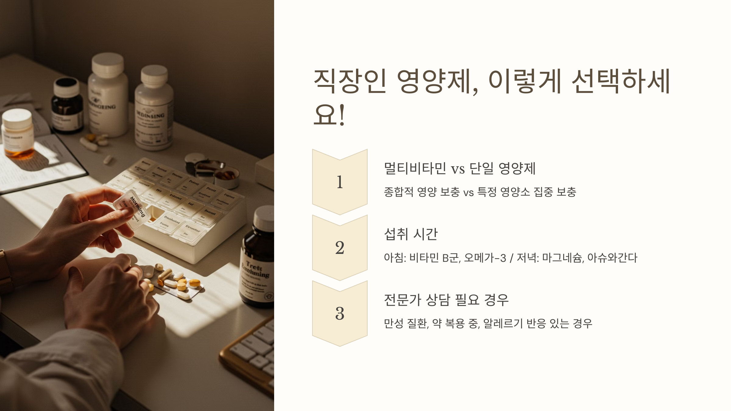 직장인 영양제, 이렇게 선택하세요! 관련 이미지