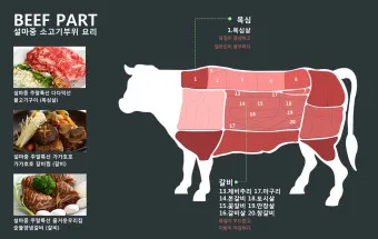 맛있는 국내산 소고기 부위 명칭 특징 조리방식_11