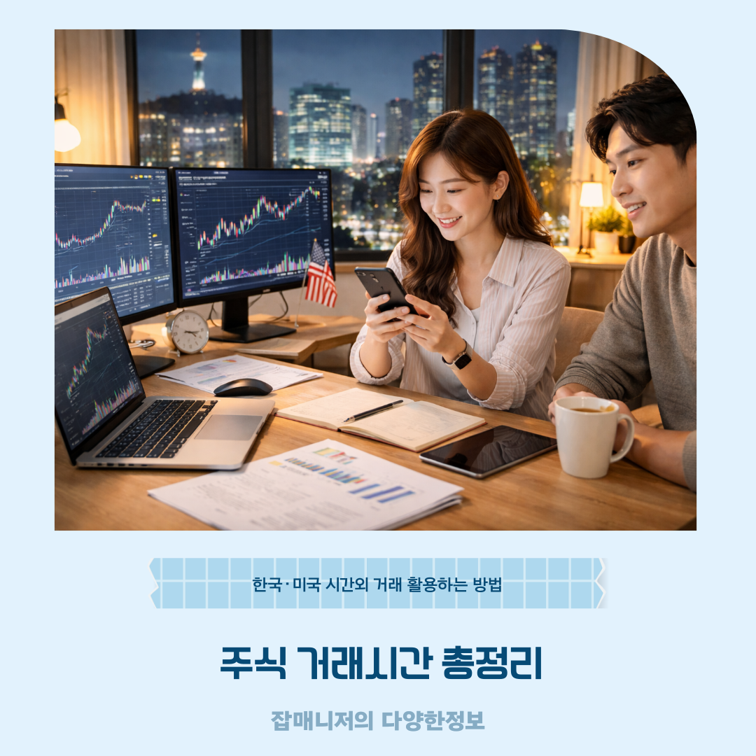 주식 거래시간 총정리, 한국&middot;미국 시간외 거래 활용하는 방법