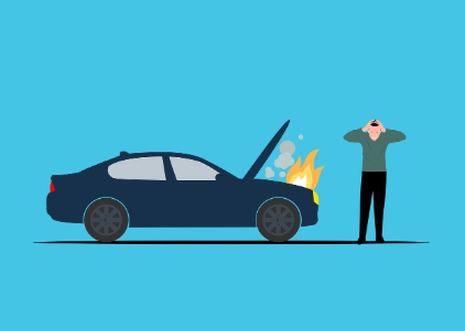 차가-고장나서-머리를-쥐어뜯고있는-사람-이미지