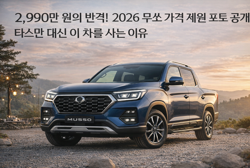 2990만원 2026 무쏘, 타스만 대신 선택하는 이유는?