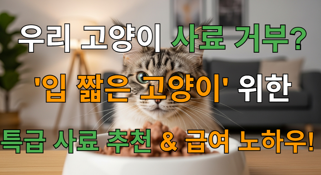 한 고양이가 맛있는 습식 사료가 담긴 그릇을 유심히 쳐다보고 있다.