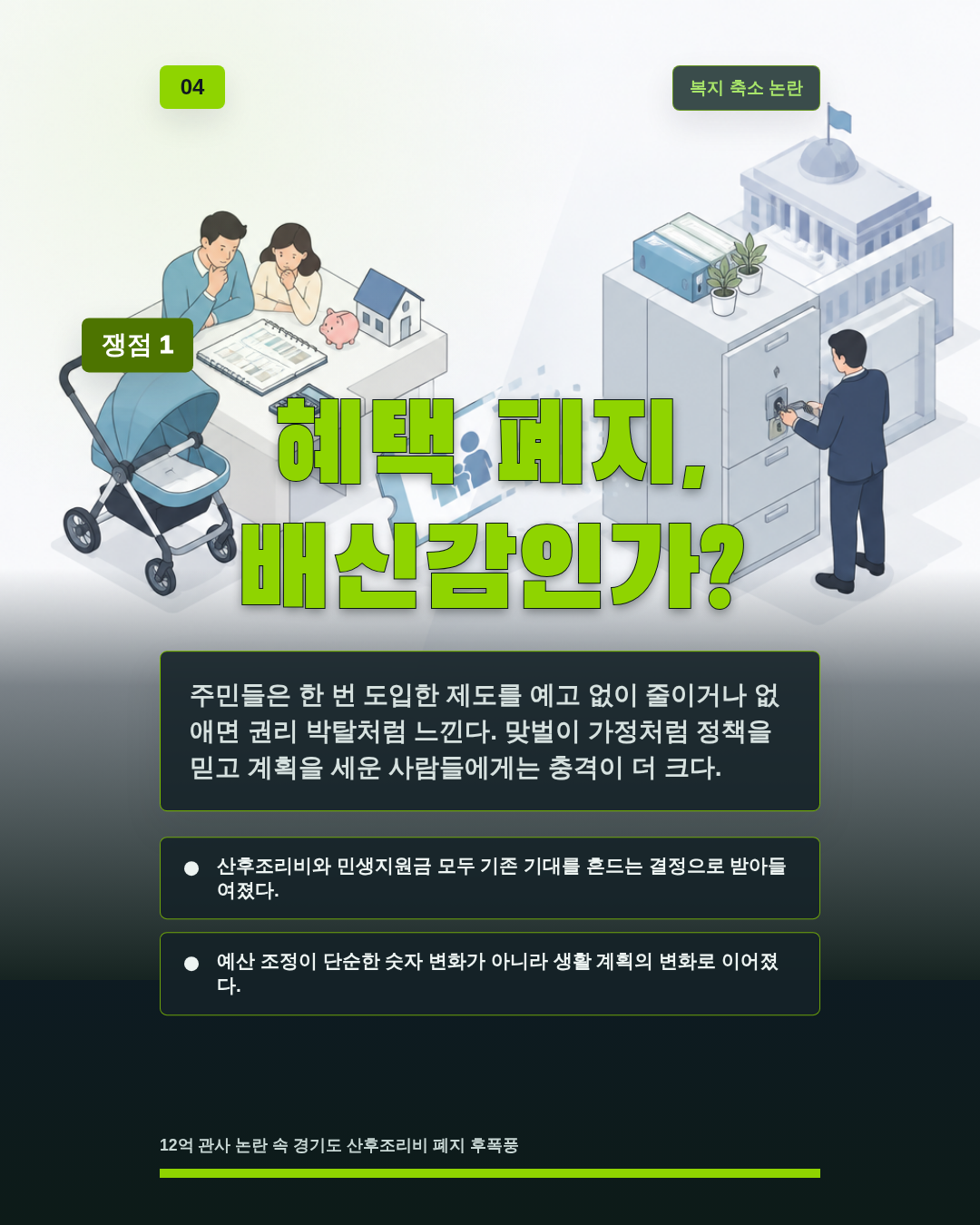 혜택 폐지, 배신감인가?