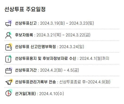 선상투표 일정