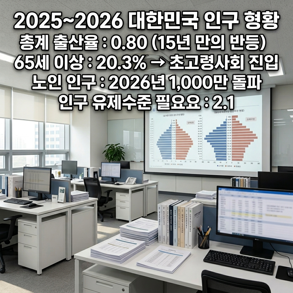 한국 합계출산율 0.80명 초고령사회 진입 2025 인구통계