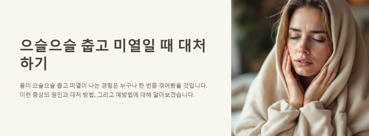 몸이 으슬으슬 춥고 미열일때