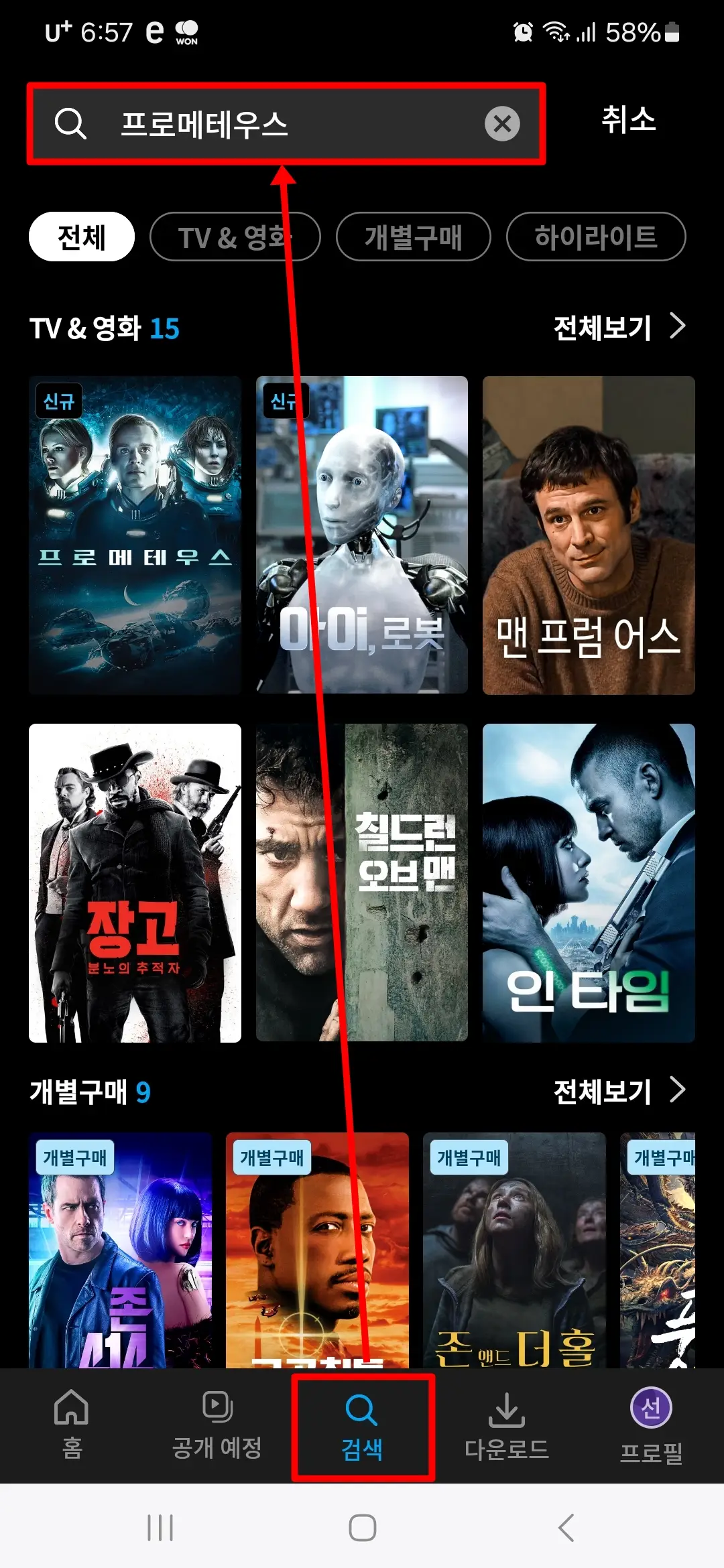 성인용 영화 검색