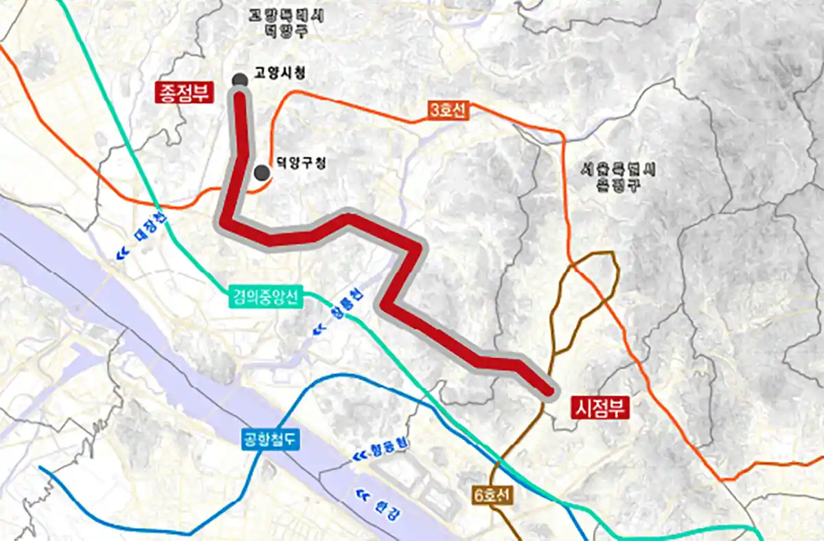 고양은평선-고양시청~새절역-노선도-지도