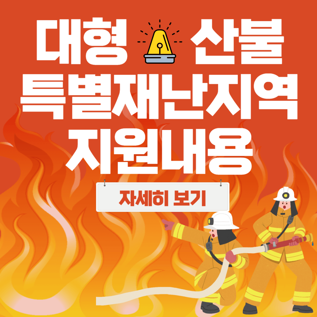 산불 피해 특별재난지역 선포