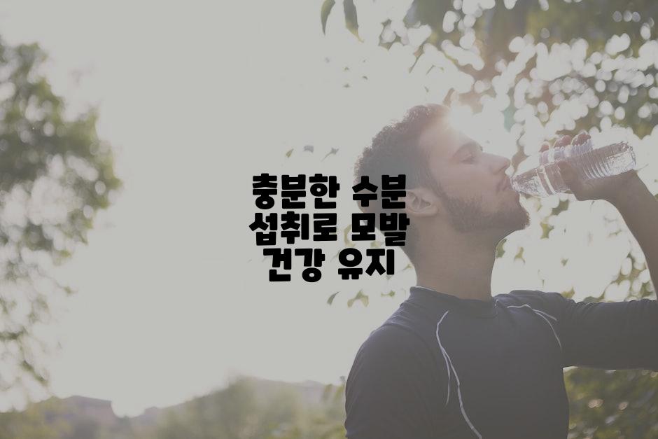 충분한 수분 섭취로 모발 건강 유지