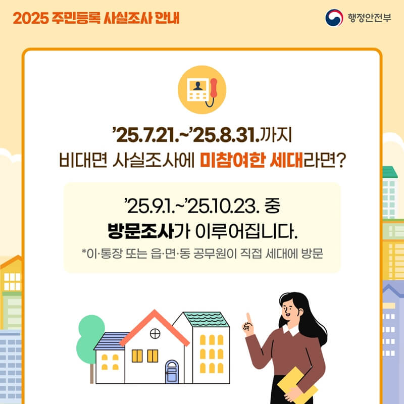 2025 주민등록 사실조사 안내 2