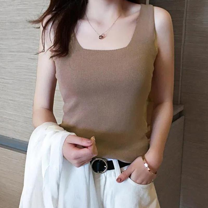 여성 이너 나시 탑 봄티셔츠 쿨링 여자 민소매 나시티 슬리브리스