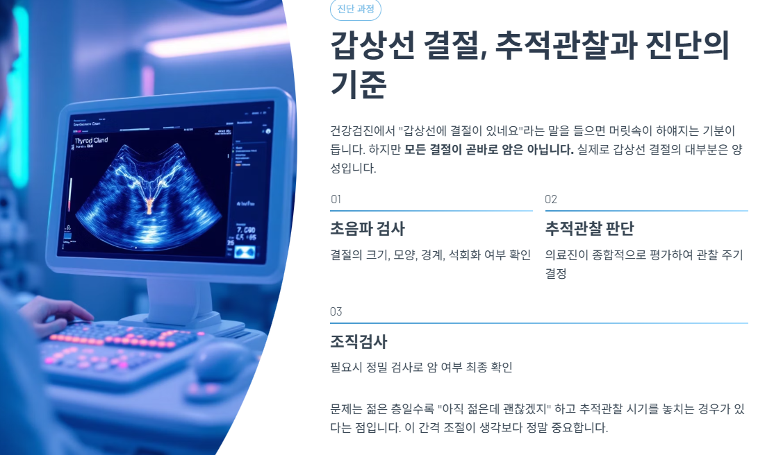 갑상선 결절, 추적관찰과 진단의 기준