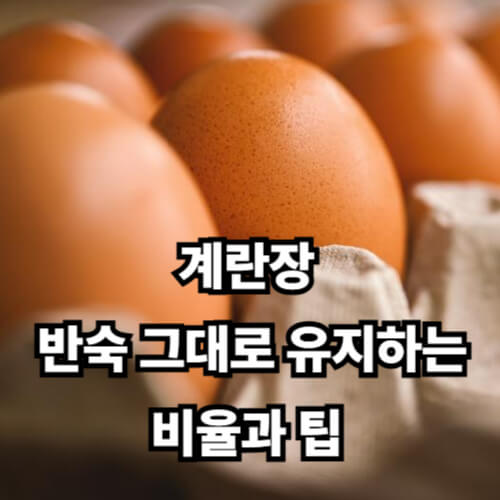 계란장, 반숙 그대로 유지하는 비율과 팁