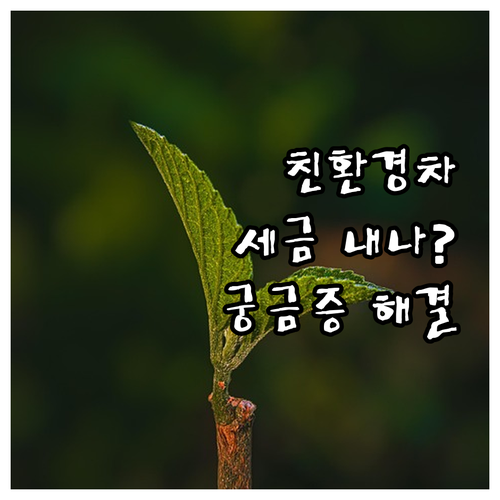 친환경차도 자동차세 내나요? 궁금증 ..