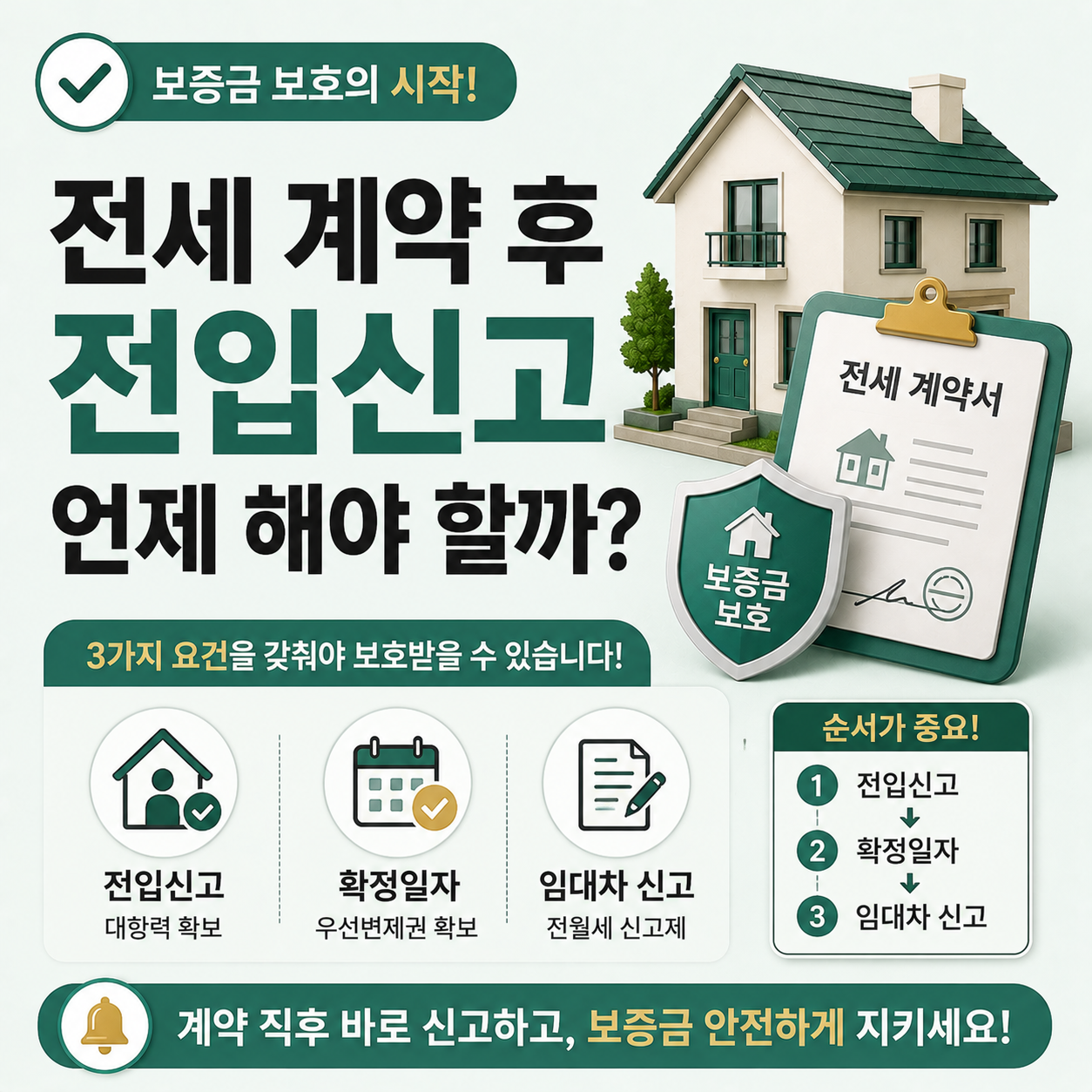 전세 계약 후 전입신고 확정일자 보증금 보호 기준