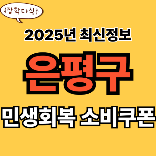 은평구 민생회복 소비쿠폰 신청 완벽 가이드