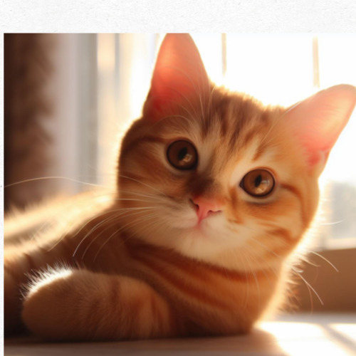 귀여운 고양이 실루엣과 하트 장식