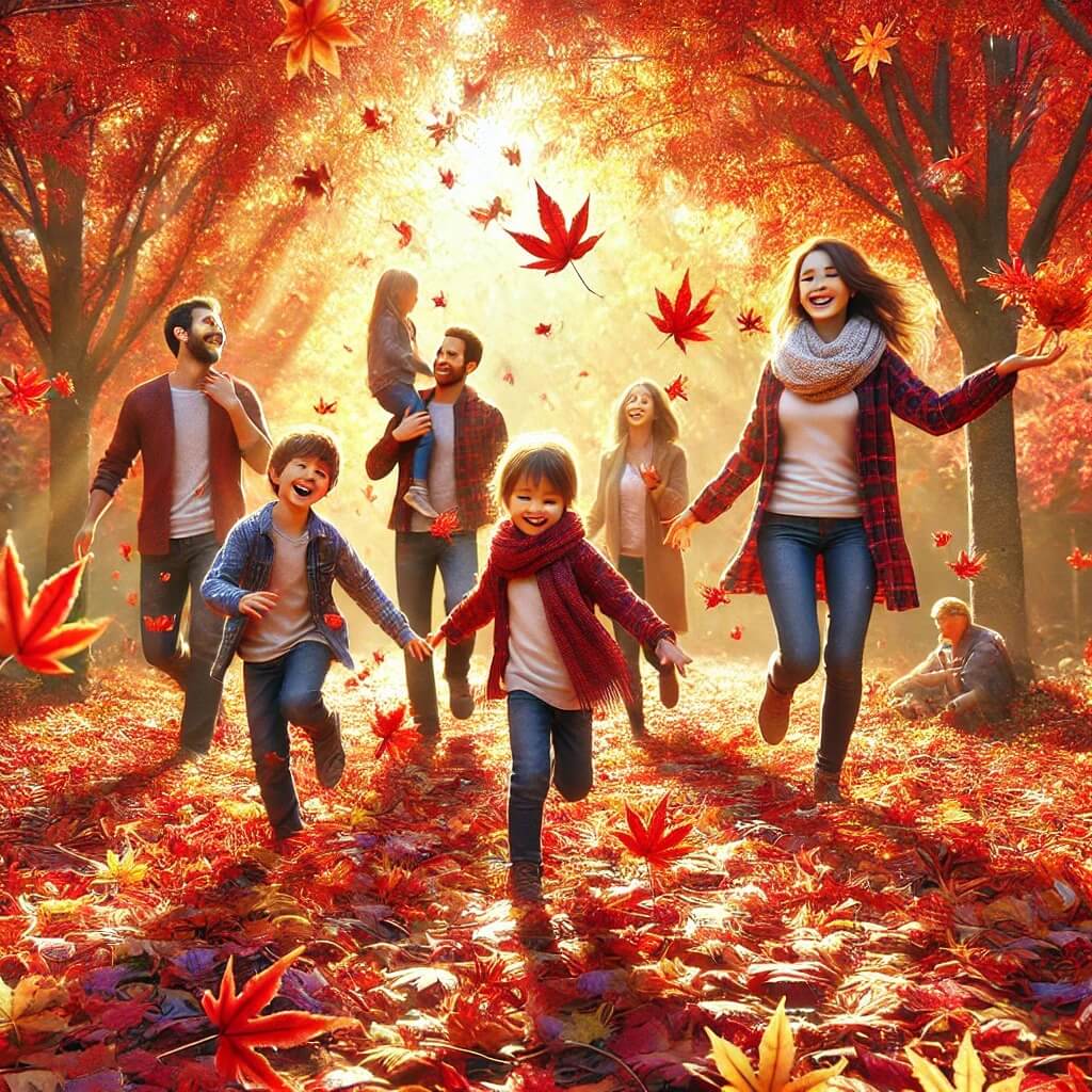 낙엽을-즐기는-사람들