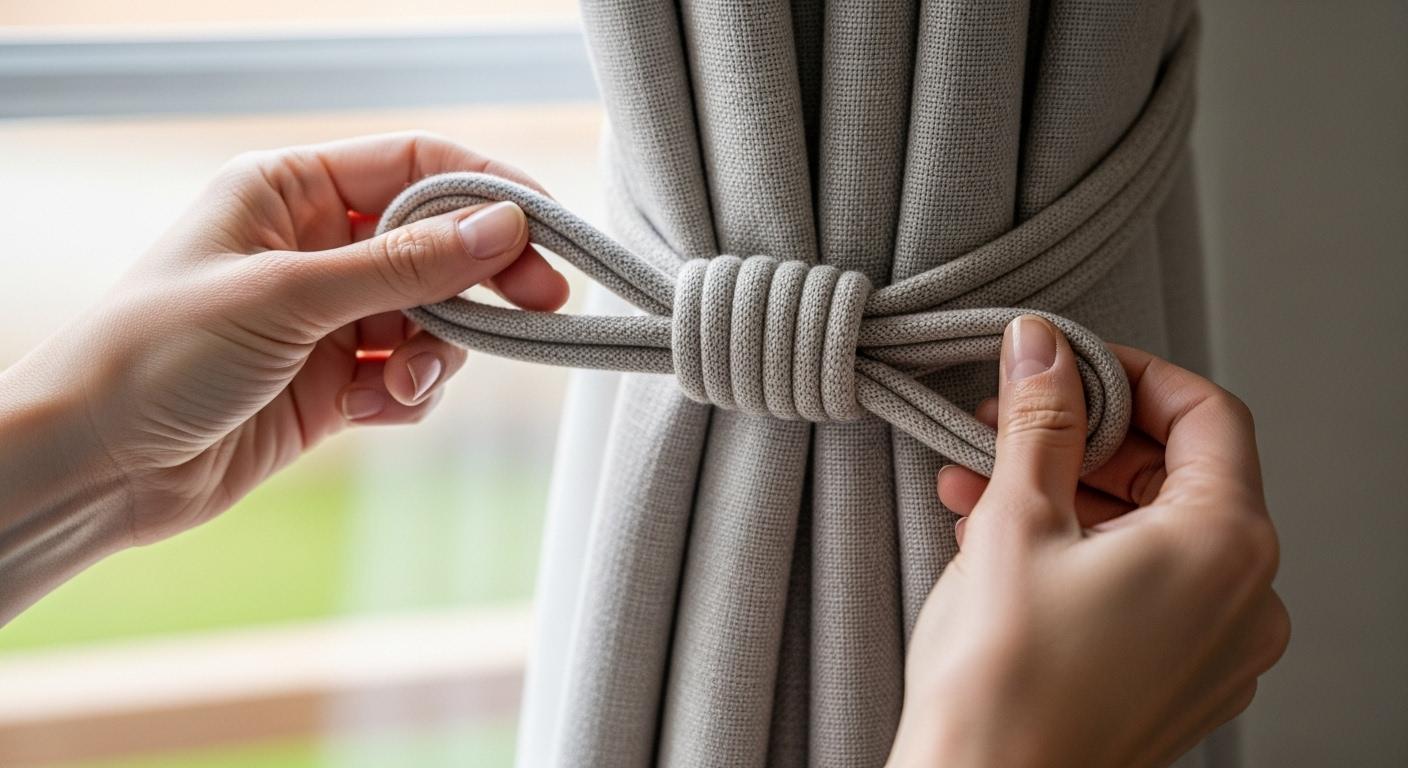 커튼 타이백 묶는법