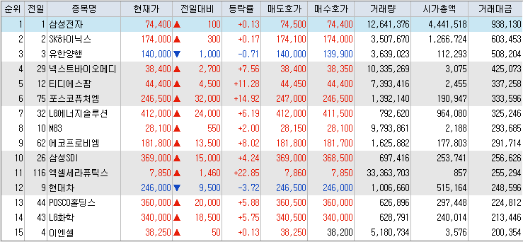 거래대금-상위-종목-리스트-캡처-이미지
