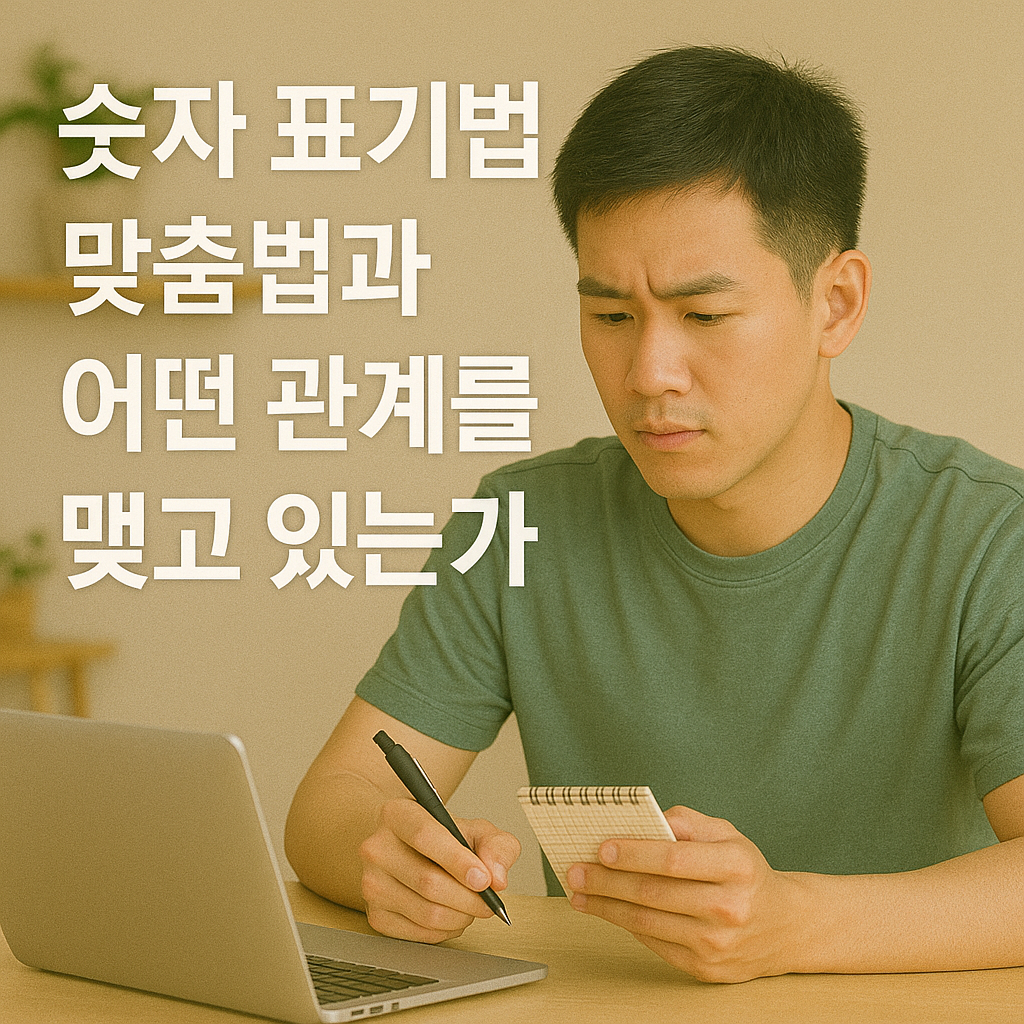 숫자 표기법과 맞춤법의 관계