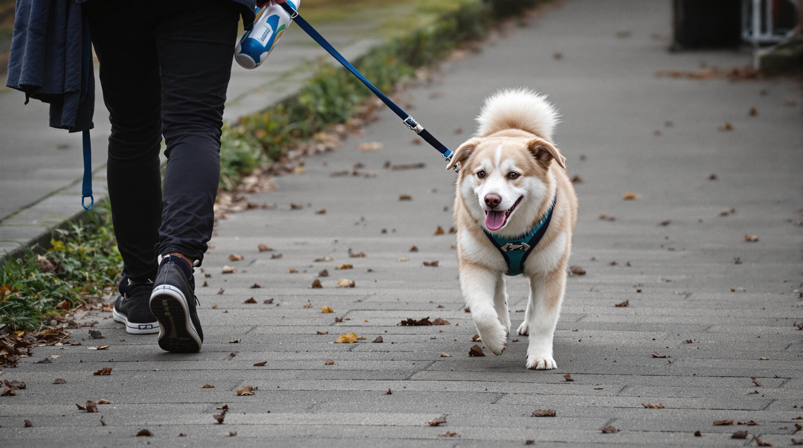 스트레스 해소를 위해 산책중인 개